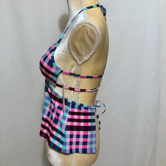 Hula Honey NWT Gingham Halter Tankini Women XS - Picture 5 of 10